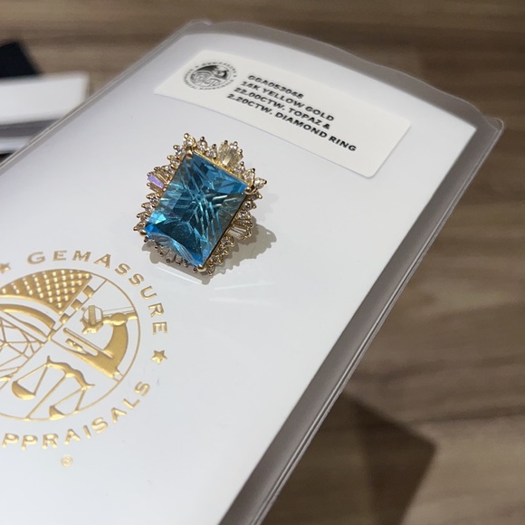 Gemstone and diamond ring - Picture 7 of 17